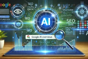 Google AI Overviews digital search interface pulling data from the top 12 organic results